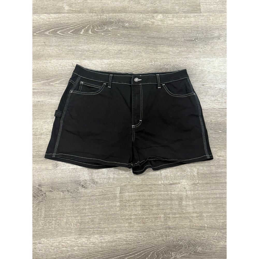 Dickies Shorts Women’s Size 34 Black Carpenter Hammer Loop Cargo Cotton NWOT